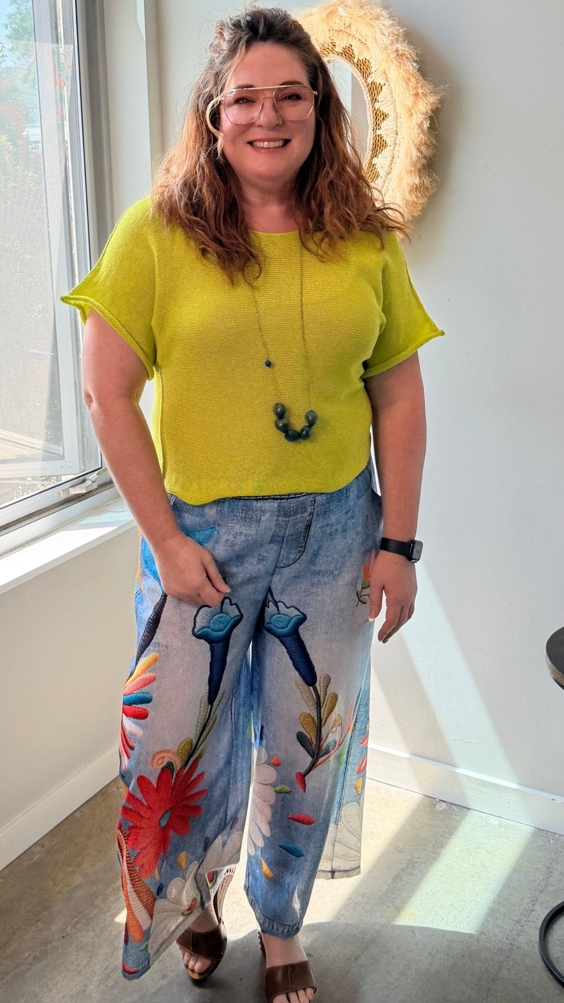 Hummingbird Flight Printed Pants - Rebecca James Clothing