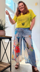 Hummingbird Flight Printed Pants - Rebecca James Clothing