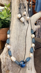 In The Mist Freshwater Pearl & Seaglass Necklace - Rebecca James Clothing