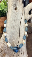 In The Mist Freshwater Pearl & Seaglass Necklace - Rebecca James Clothing