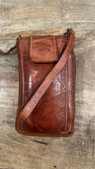 Italian Leather 4 Compartment Zipper Wallet Crossbody - Rebecca James Clothing