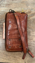 Italian Leather 4 Compartment Zipper Wallet Crossbody - Rebecca James Clothing