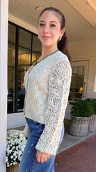 Ivory Button Up Cardigan Sweater - Rebecca James Clothing