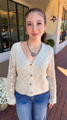 Ivory Button Up Cardigan Sweater - Rebecca James Clothing