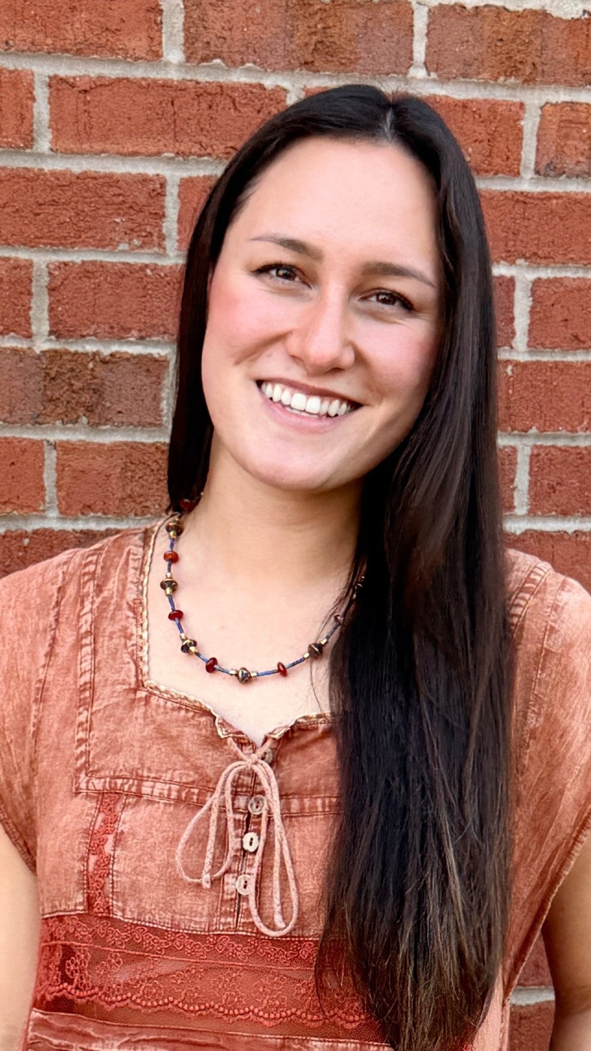 Lapis and Coral Beaded Necklace by RJC - Rebecca James Clothing