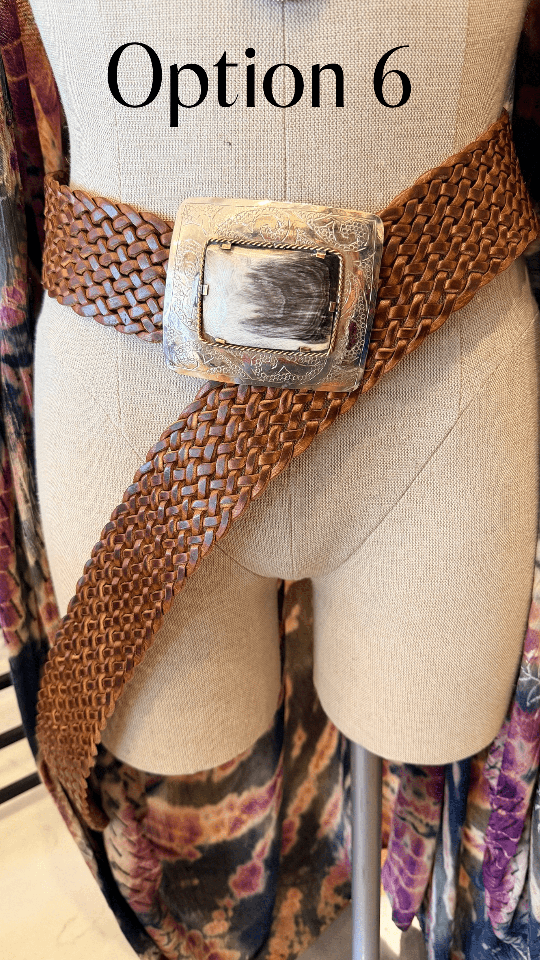 Leather Boho Belt with Chunky Buckle - Rebecca James Clothing