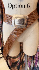 Leather Boho Belt with Chunky Buckle - Rebecca James Clothing