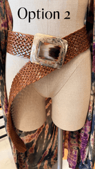 Leather Boho Belt with Chunky Buckle - Rebecca James Clothing