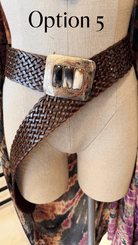 Leather Boho Belt with Chunky Buckle - Rebecca James Clothing