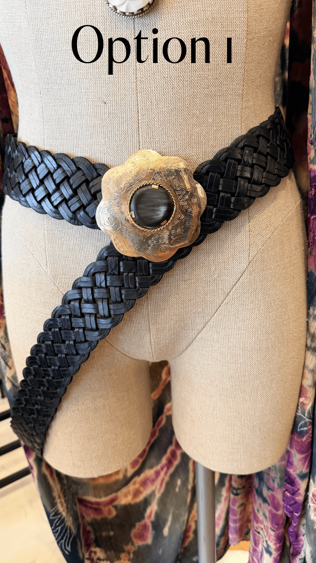 Leather Boho Belt with Chunky Buckle - Rebecca James Clothing