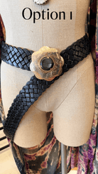 Leather Boho Belt with Chunky Buckle - Rebecca James Clothing