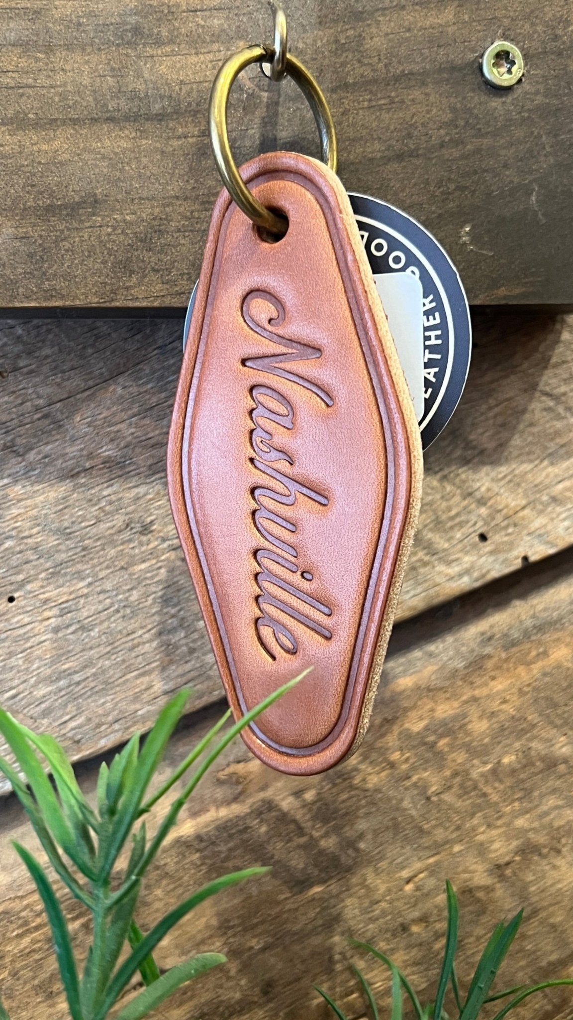 Leather Key Chain - Rebecca James Clothing