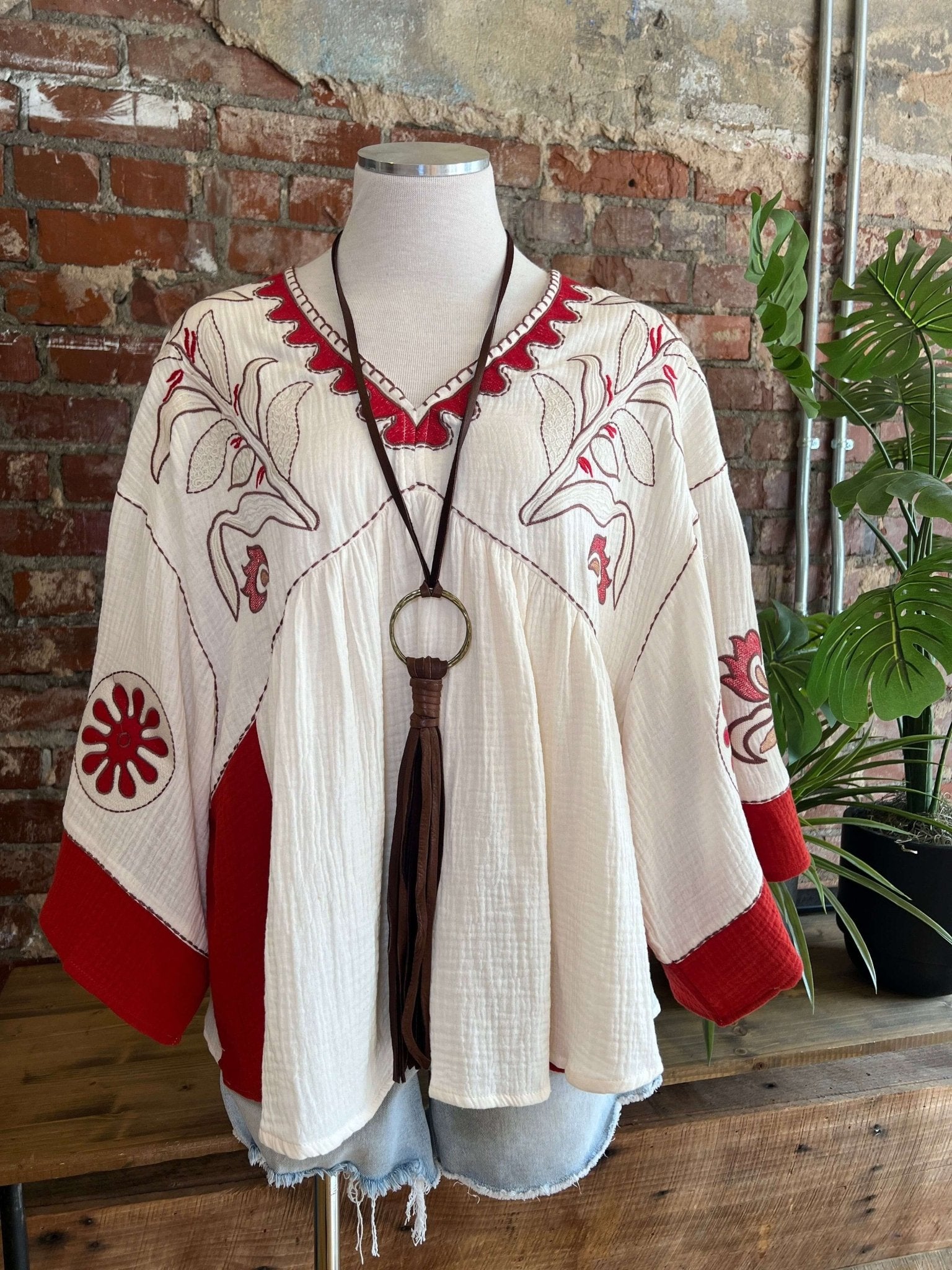 Leather Tassel Necklace - Rebecca James Clothing