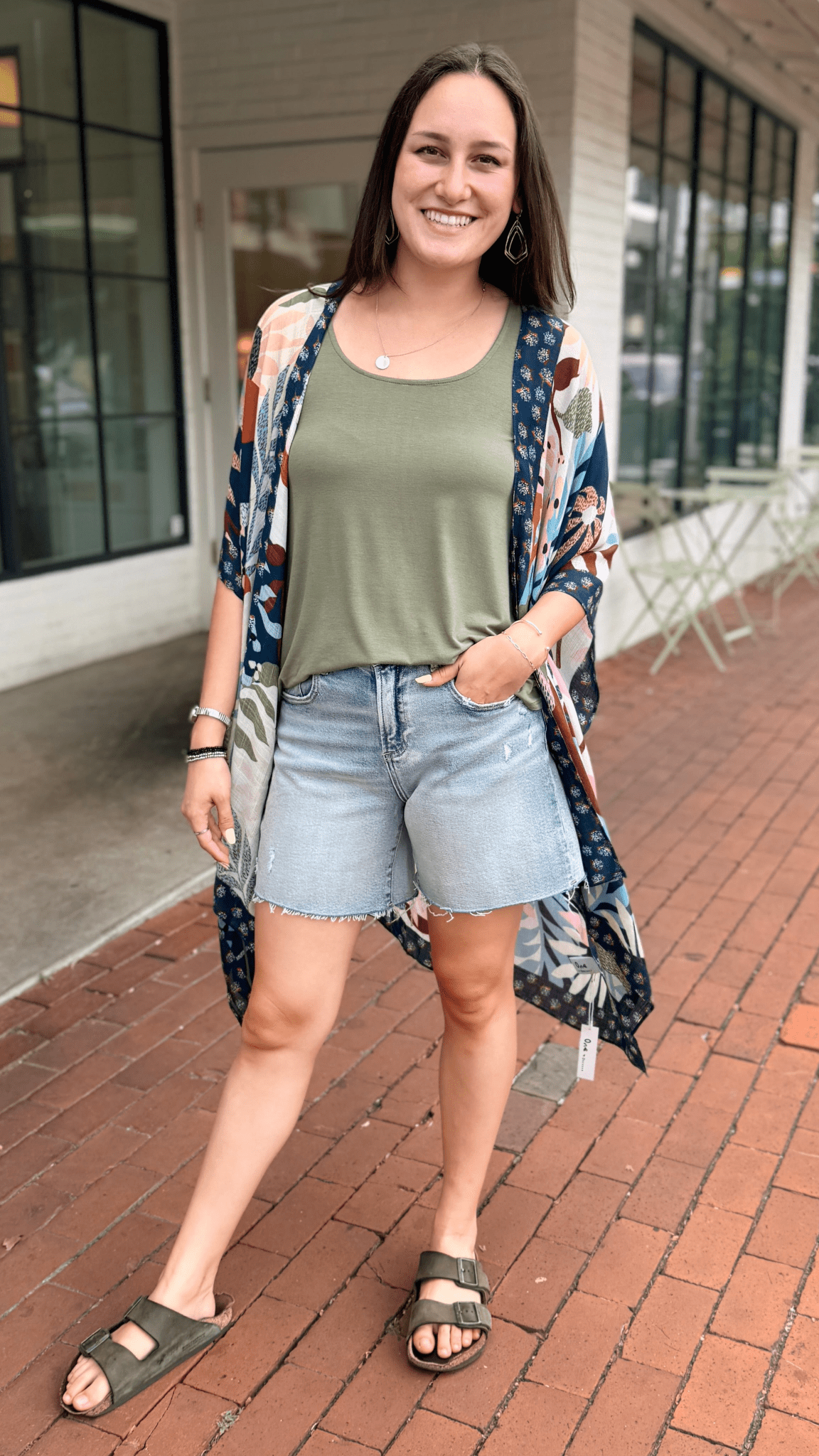 LIght Wash Stretch Denim Relaxed Fit Shorts - Rebecca James Clothing