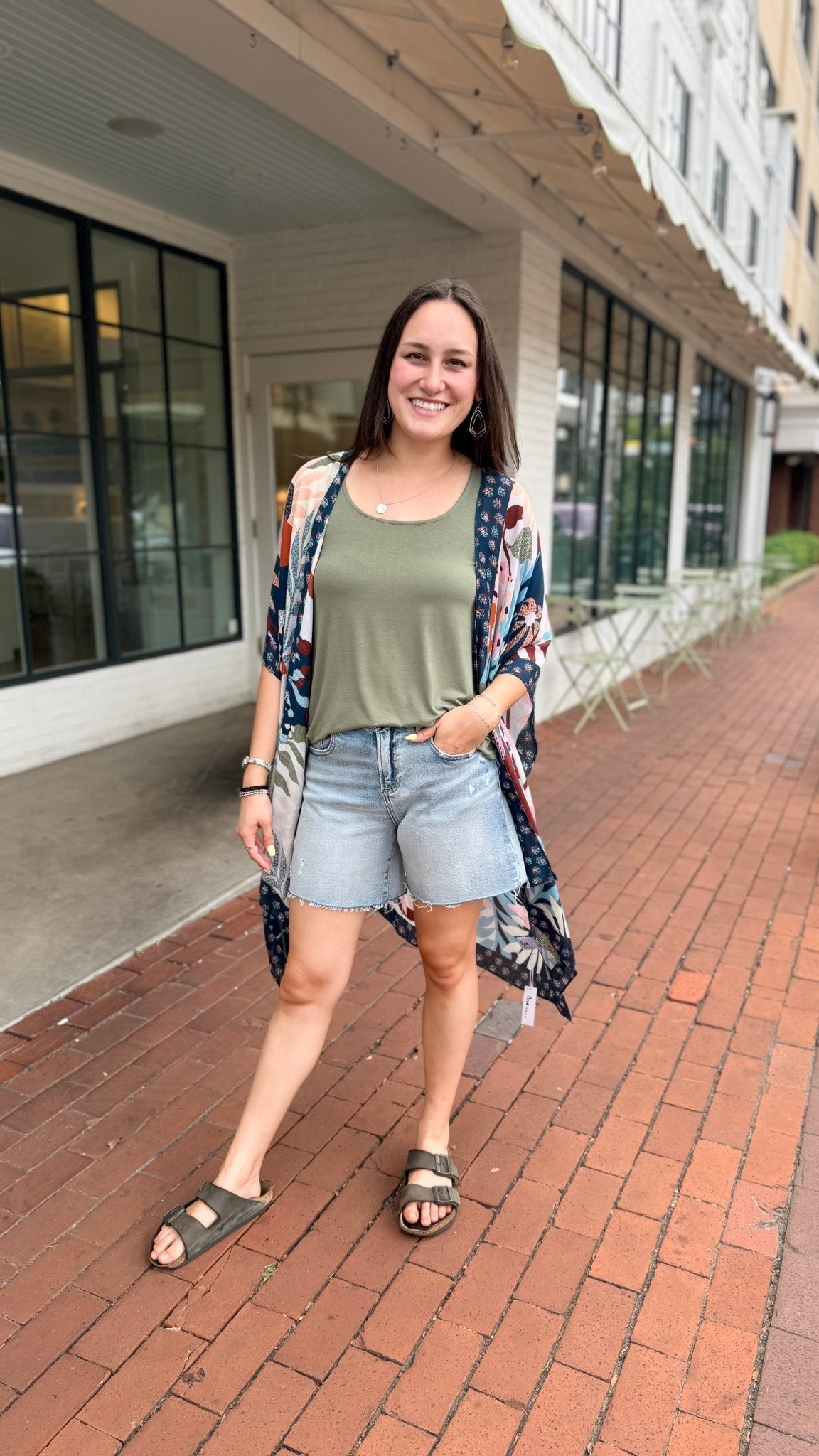 LIght Wash Stretch Denim Relaxed Fit Shorts - Rebecca James Clothing