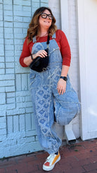 Market Day Boho Denim Patchwork Overalls - Rebecca James Clothing