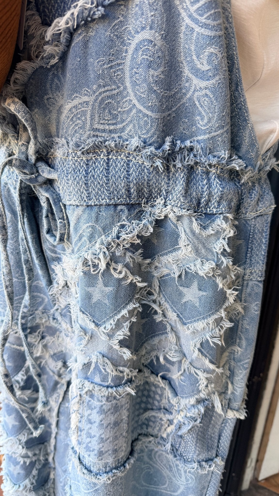Market Day Boho Denim Patchwork Overalls - Rebecca James Clothing