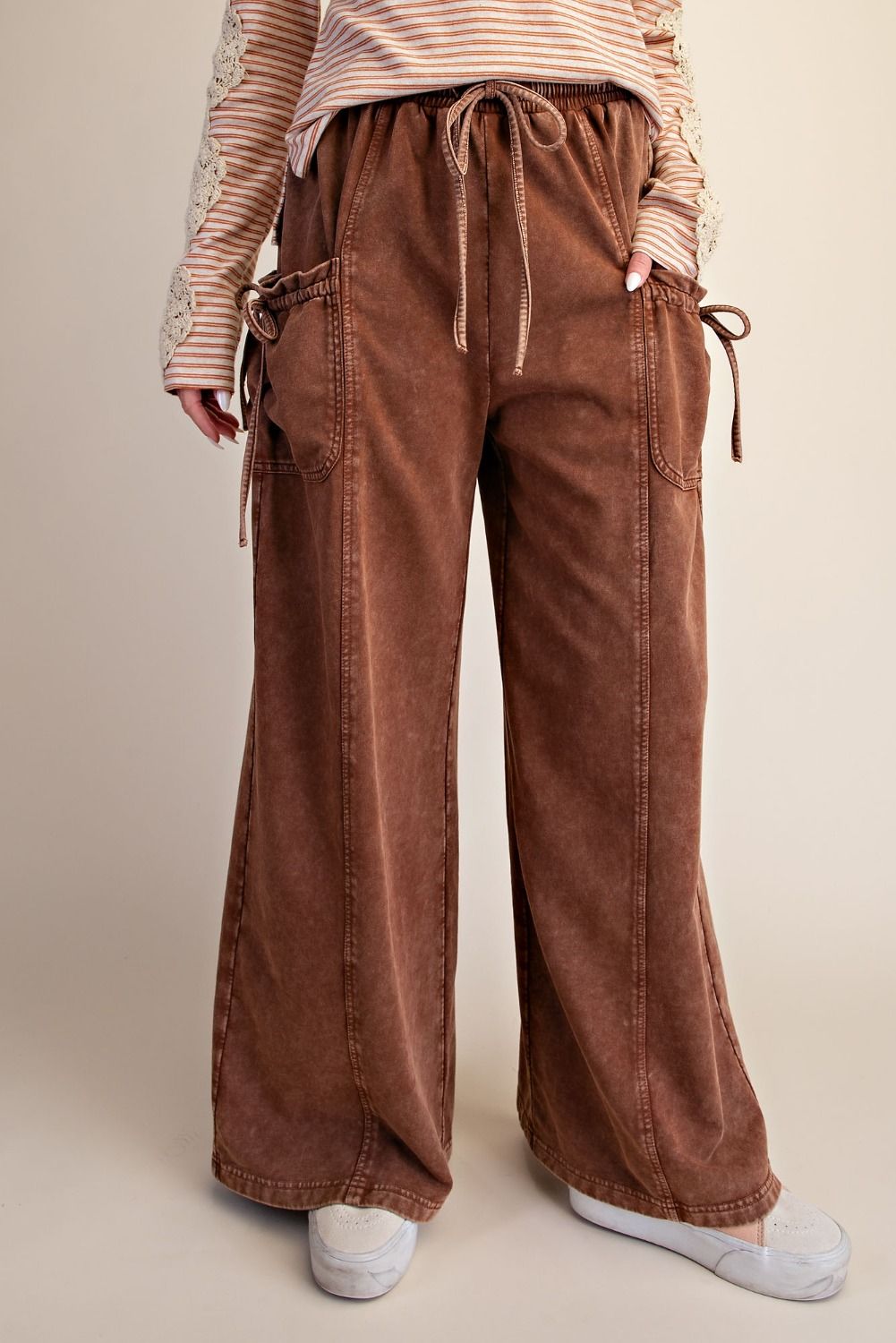 Market Mornings Brown Cotton Boho Pants - Rebecca James Clothing