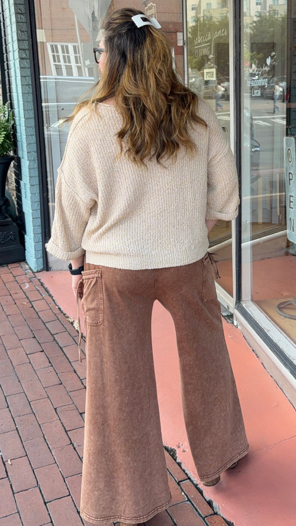 Market Mornings Brown Cotton Boho Pants - Rebecca James Clothing