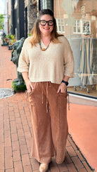 Market Mornings Brown Cotton Boho Pants - Rebecca James Clothing