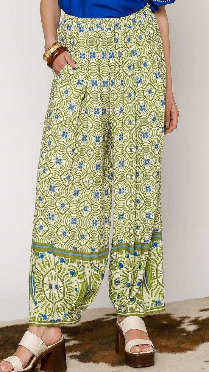 Meadow Mist Boho Cotton Wide Leg Pants - Rebecca James Clothing