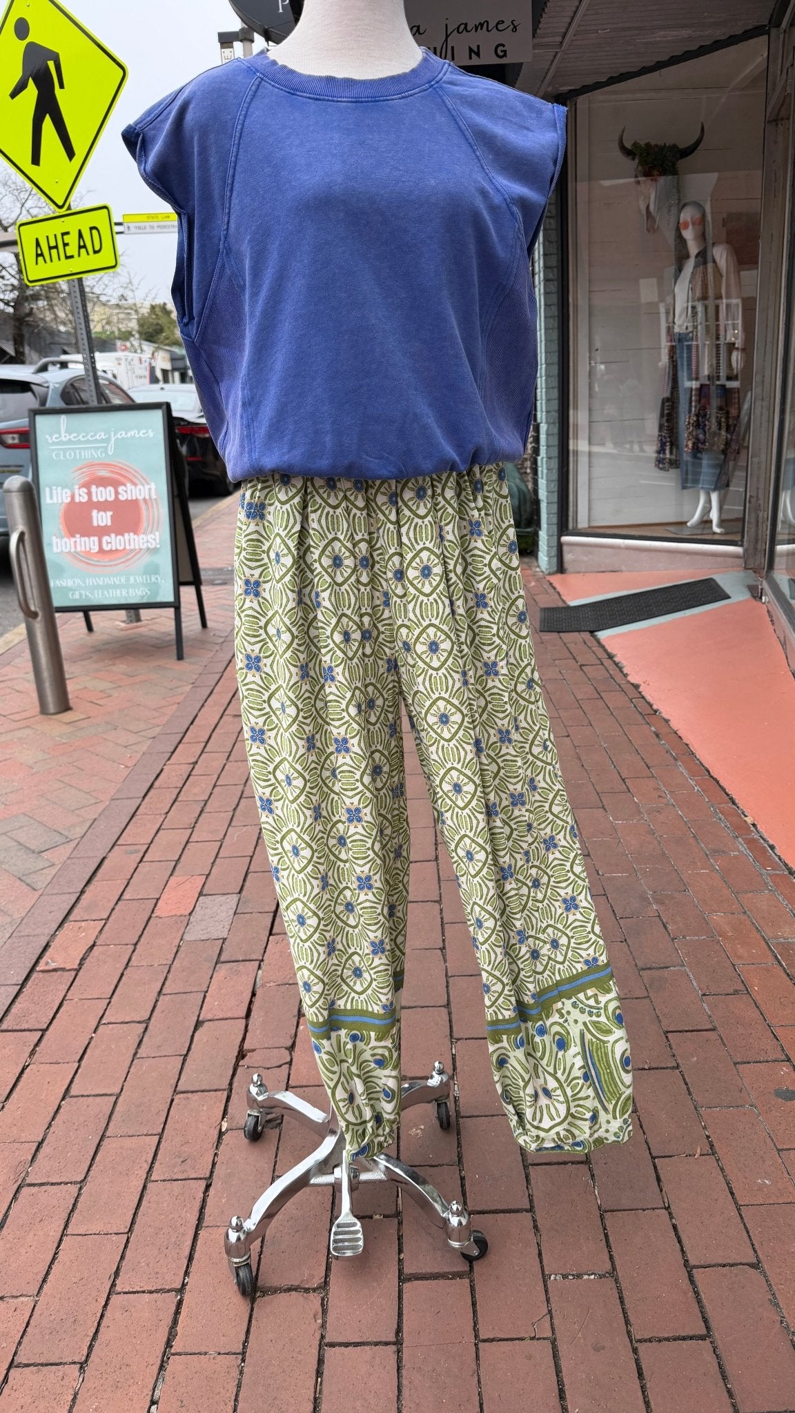 Meadow Mist Boho Cotton Wide Leg Pants - Rebecca James Clothing