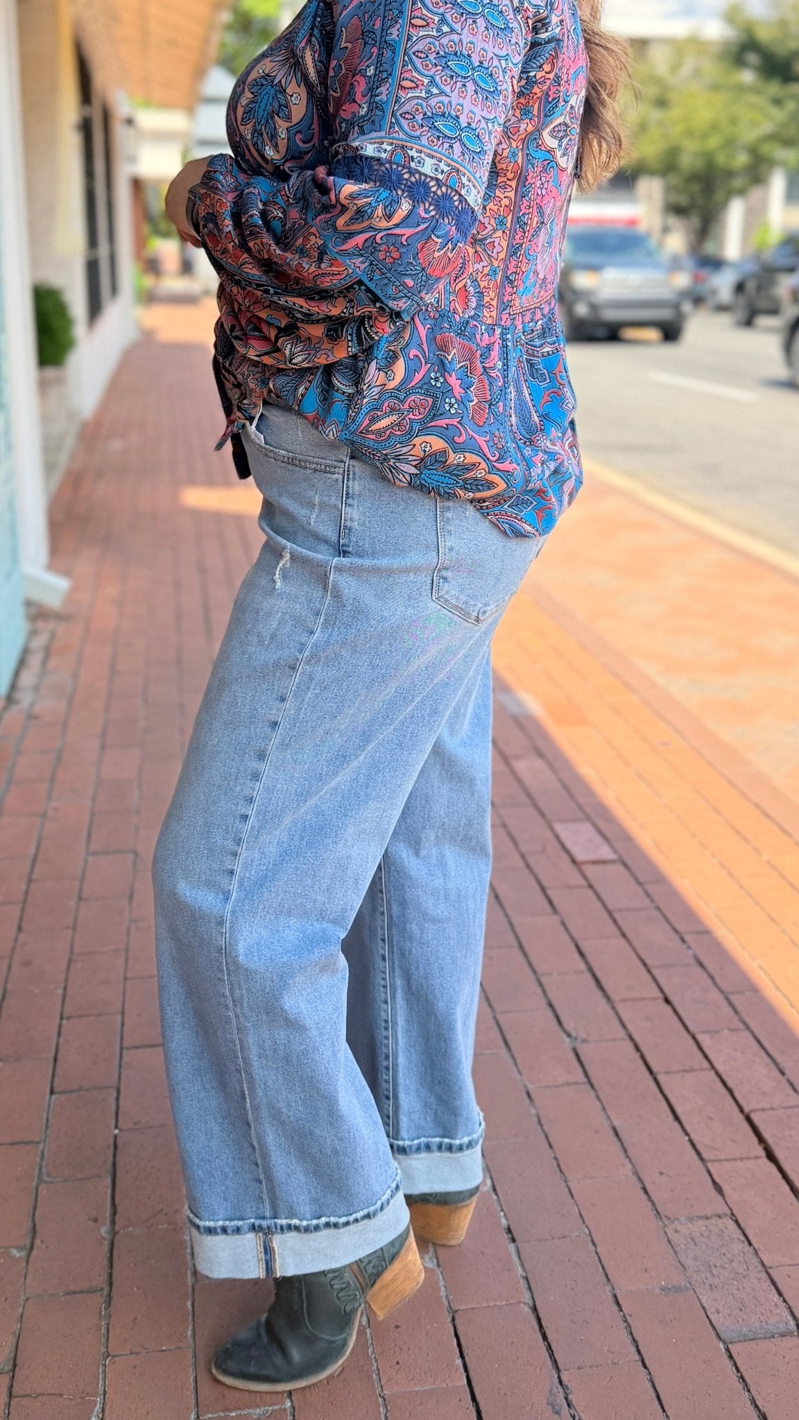 Medium Wash Comfort Stretch HIgh Rise Jeans - Rebecca James Clothing