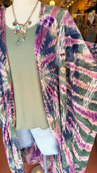 Midnight Moss Tie Die Kimono Wrap - Rebecca James Clothing