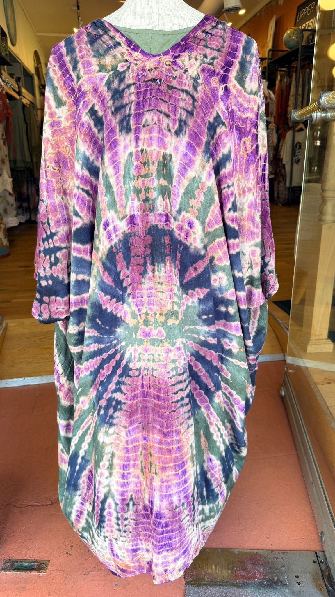 Midnight Moss Tie Die Kimono Wrap - Rebecca James Clothing