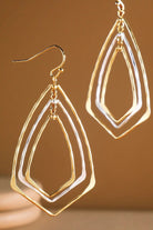 Mixed Metal Hammered Dangle Earrings - Rebecca James Clothing