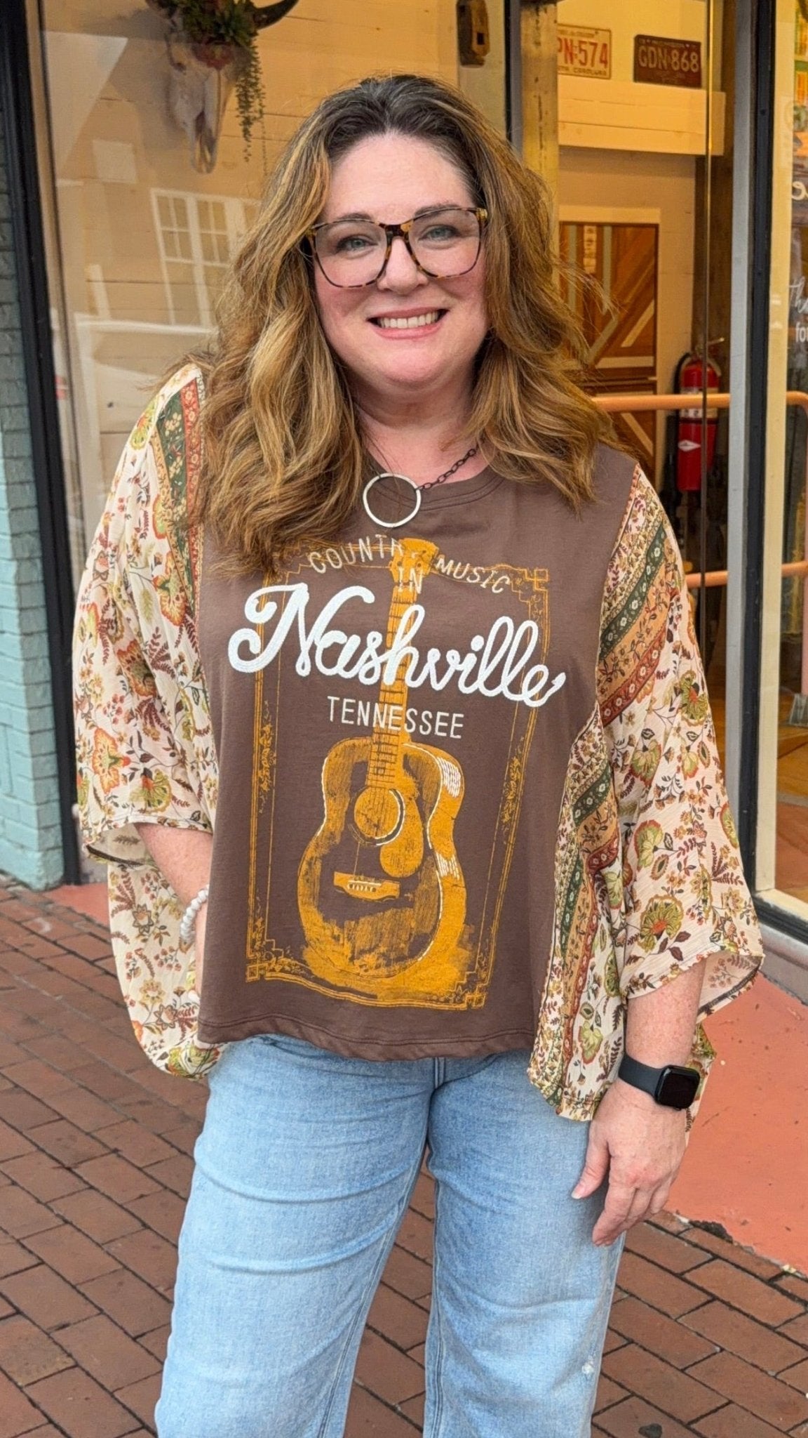 Nashville Country Music Boho Poncho Top - Rebecca James Clothing