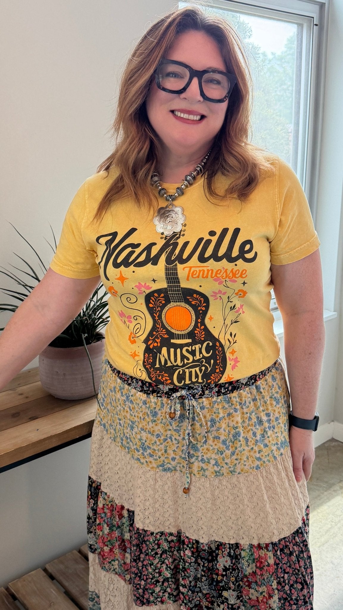 Nashville Music City Graphic Tee - Rebecca James Clothing