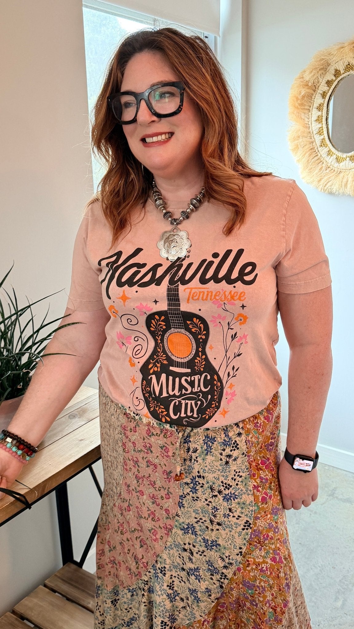 Nashville Music City Graphic Tee - Rebecca James Clothing