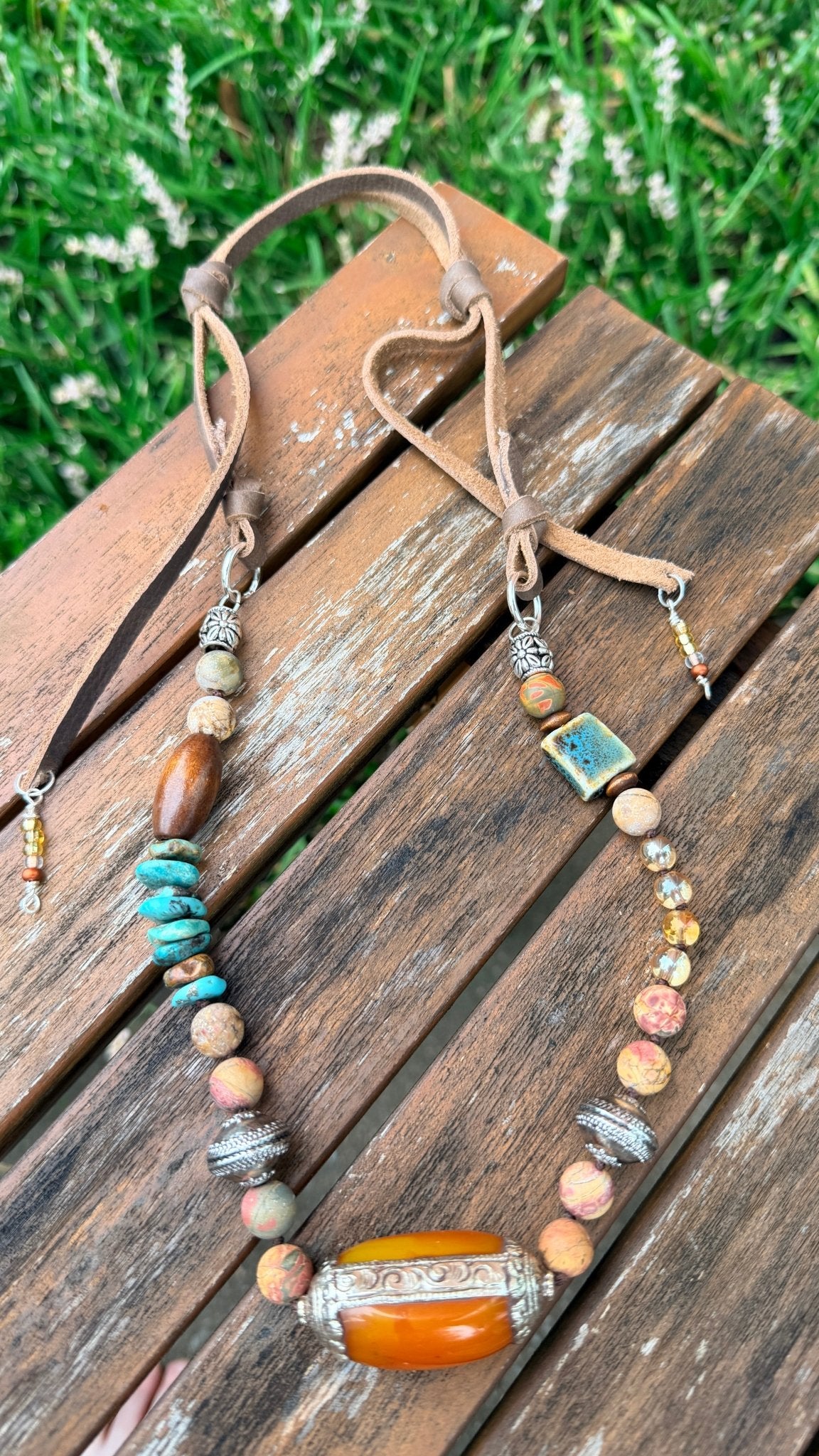 Nature's Path Hand Beaded Necklace by RJC - Rebecca James Clothing