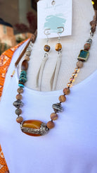 Nature's Path Hand Beaded Necklace by RJC - Rebecca James Clothing