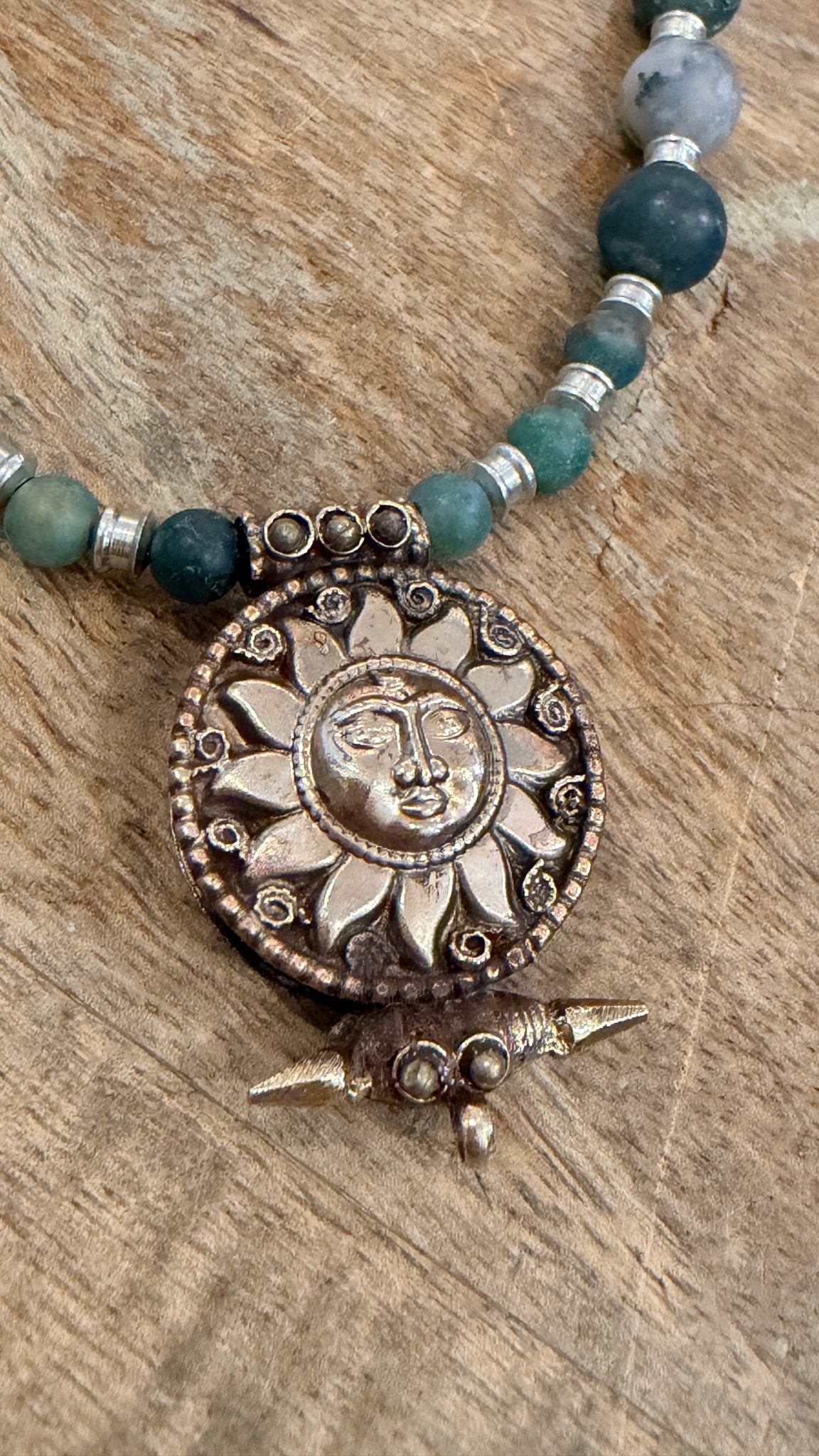 New Beginnings Moss and Indian Agate Necklace by RJC - Rebecca James Clothing