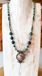 New Beginnings Moss and Indian Agate Necklace by RJC - Rebecca James Clothing