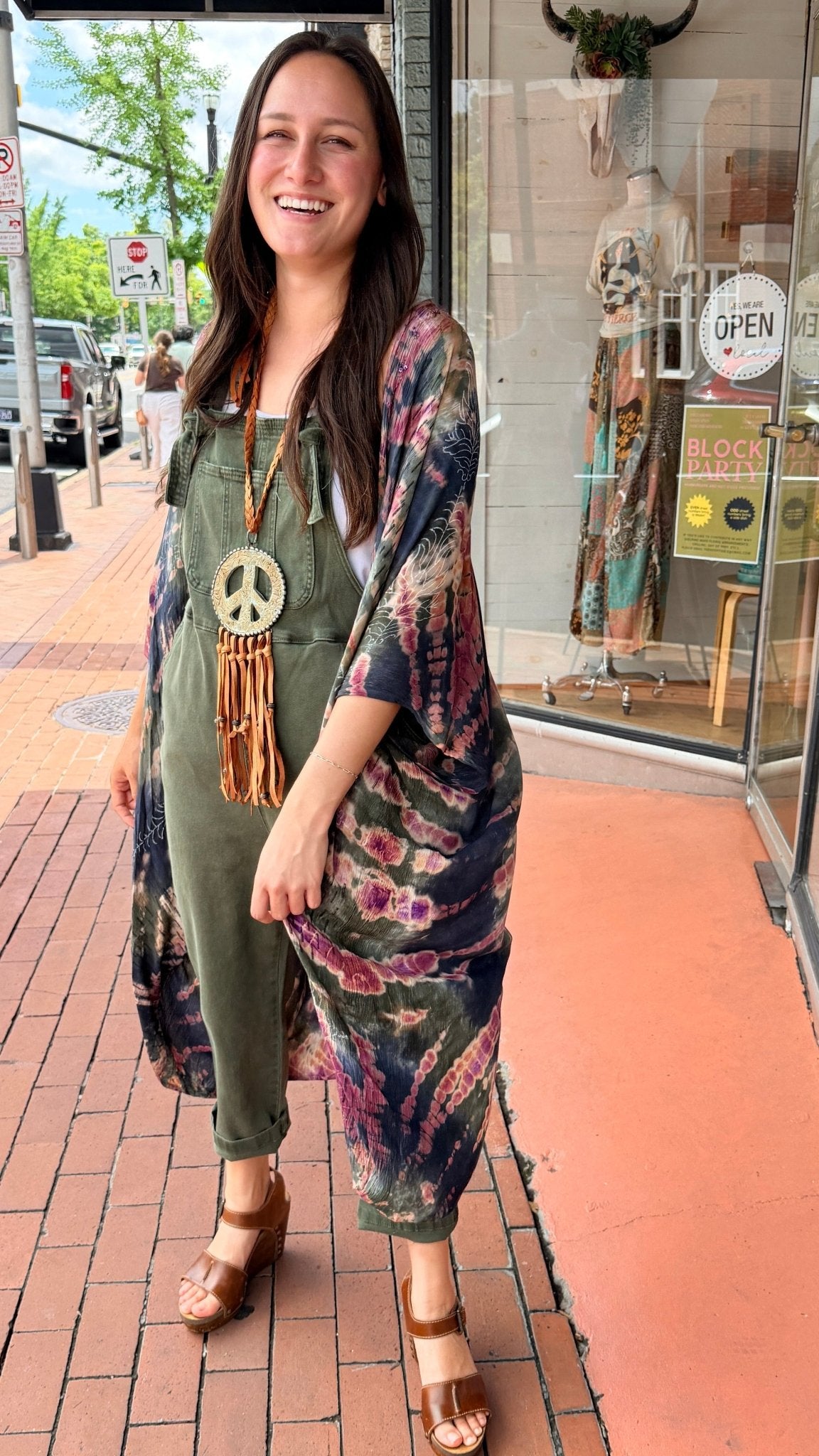 Olive Relaxed Fit Knot Strap Overalls - Rebecca James Clothing