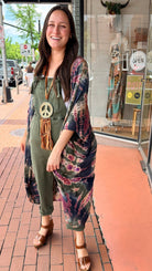Olive Relaxed Fit Knot Strap Overalls - Rebecca James Clothing