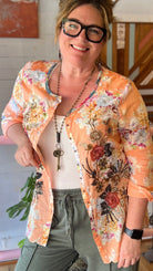 Peach Sunrise Embroidered Top by Aratta - Rebecca James Clothing