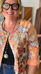 Peach Sunrise Embroidered Top by Aratta - Rebecca James Clothing