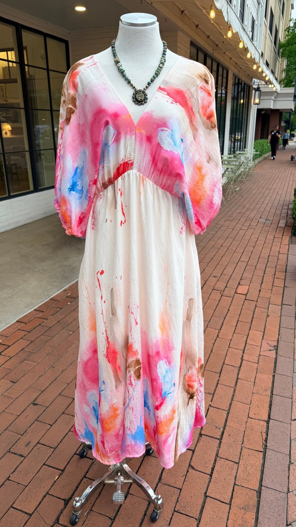 Pink Swirl Boho Maxi Dress - Rebecca James Clothing