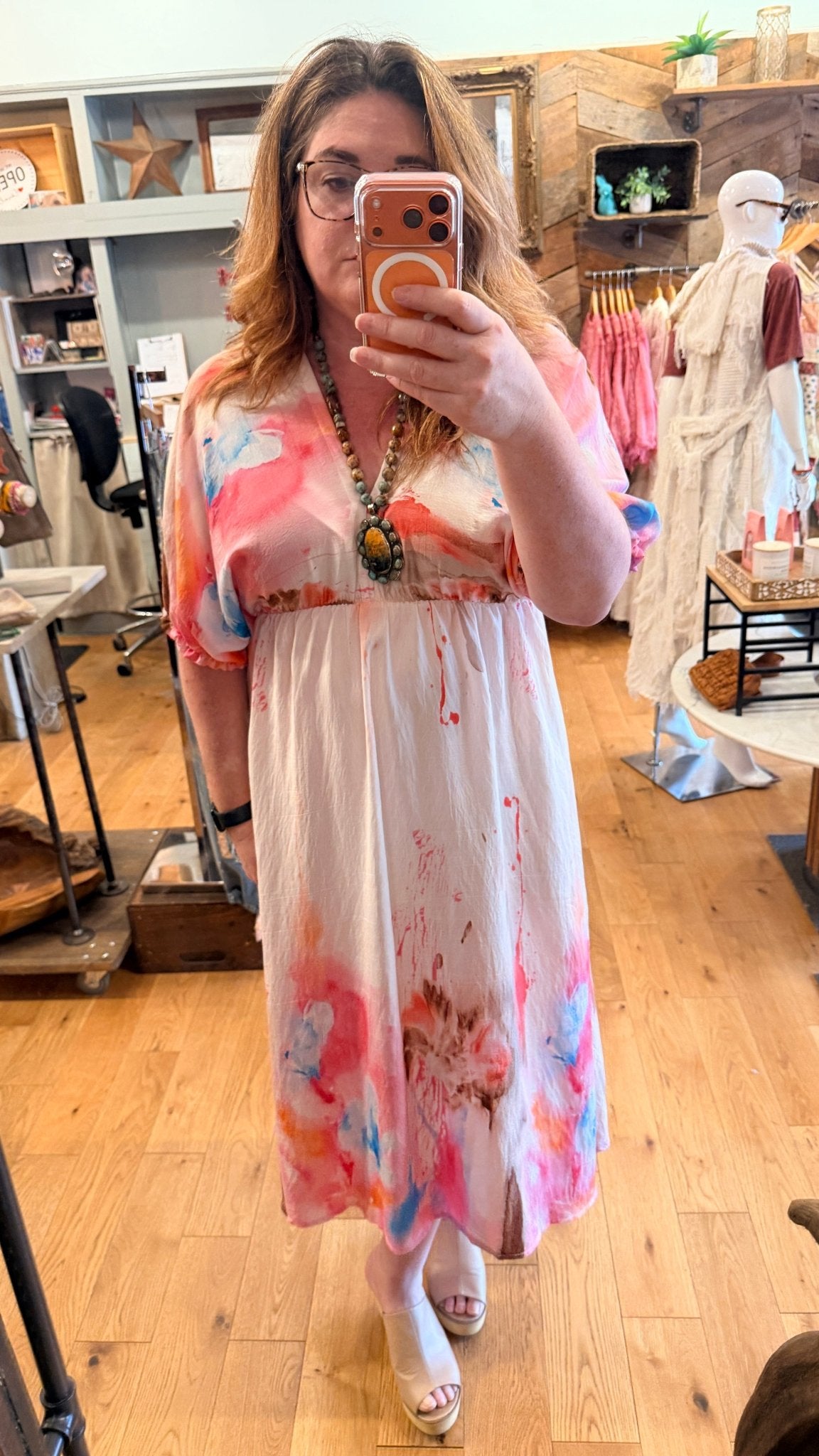 Pink Swirl Boho Maxi Dress - Rebecca James Clothing