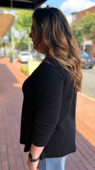 Pure Peace Black Sherpa Ace Top by Hand Jive Clothing - Rebecca James Clothing