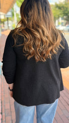 Pure Peace Black Sherpa Ace Top by Hand Jive Clothing - Rebecca James Clothing