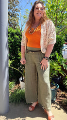 Raw Edge V Neck Top - Rebecca James Clothing