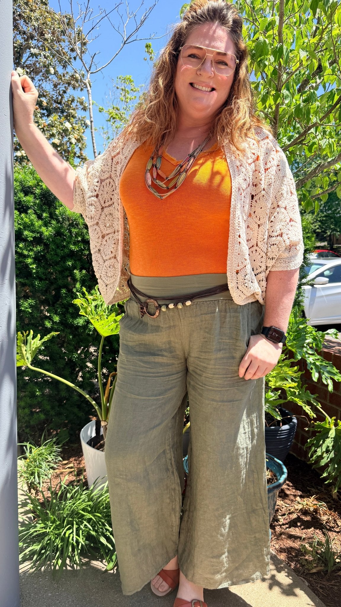Raw Edge V Neck Top - Rebecca James Clothing