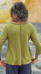Ribbed Granny Smith Green Top by Hand Jive - Rebecca James Clothing