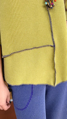 Ribbed Granny Smith Green Top by Hand Jive - Rebecca James Clothing