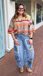 Sealed With A Kiss Postage Stamp Jeans - Rebecca James Clothing